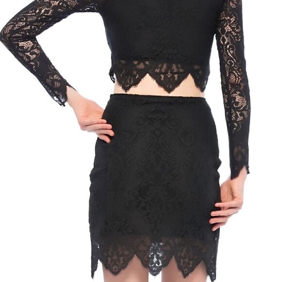 NWOT For Love and Lemons Midnight Lace High Waisted Mini Skirt - Picture 6 of 11